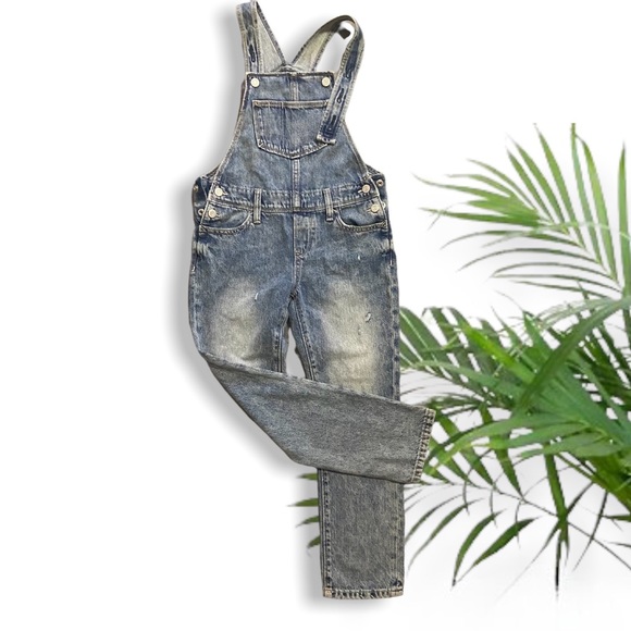 OLD NAVY Denim Overalls Size 8 US/ AU NEW with Manufacturers Distressing NWOT - Picture 2 of 11